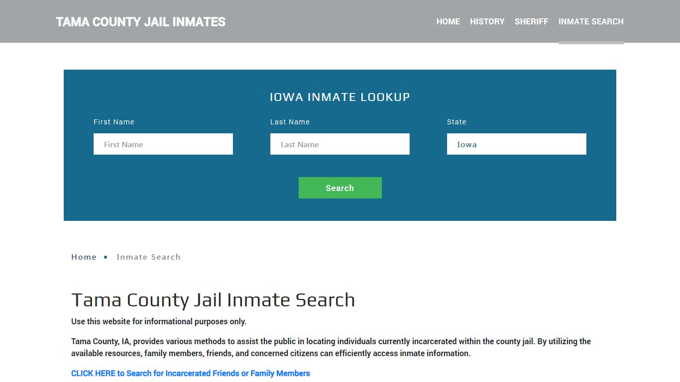 Tama County, IA Detainee Lookup